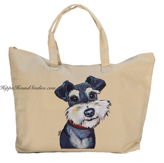 schnauzer tote bag