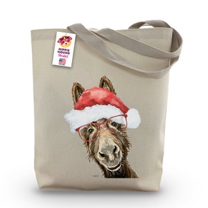 Christmas Donkey Tote Bag, Donkey Lover Gift, Donkey Gifts, Donkey Tote Bag, Cute Donkey Tote, Donkey Lover Gift, Christmas Gift Bag