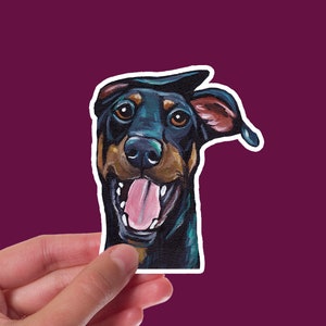 Doberman Sticker, 4" Sticker, Cute Dog Sticker