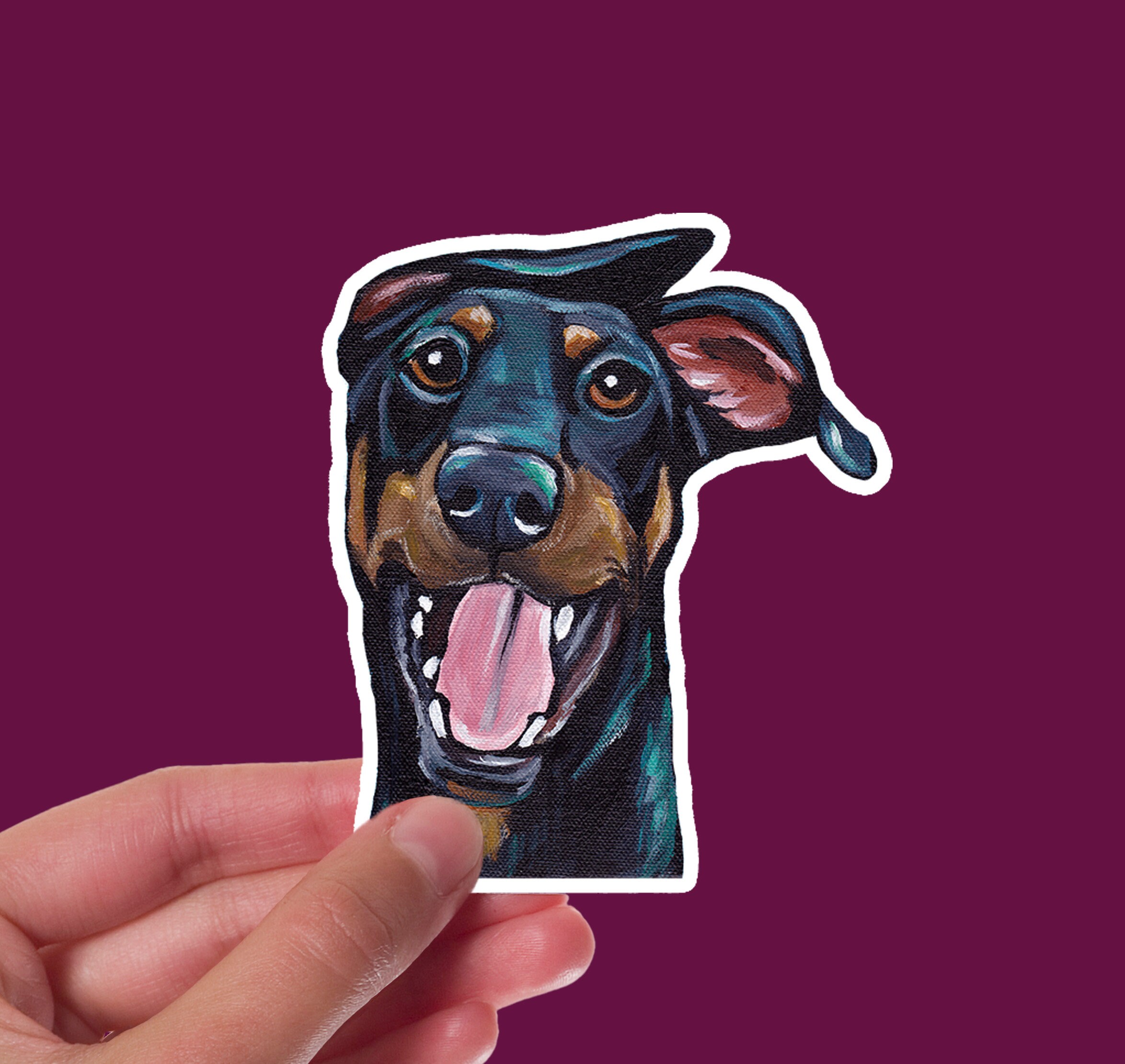 Doberman Pinscher Dog Vinyl Decal Sticker