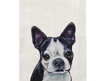 Boston Terrier Tea Towel - Boston Terrier Tea Towel - Boston Terrier Lover Gifts - Boston Terrier Kitchen Towel