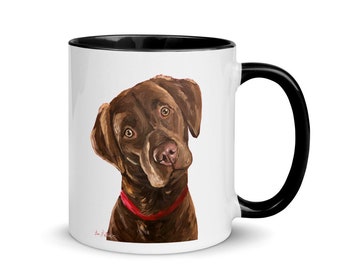 Chocolate Lab Dog Breed Traits Ceramic Stoneware 15 Ounce Mug Pet Gifts COMINHKPR73492 