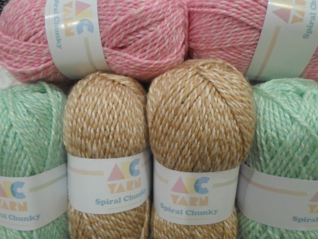 6 X 100gm ABC SPIRAL CHUNKY 140M Length 2 Balls Mint Twist Etsy