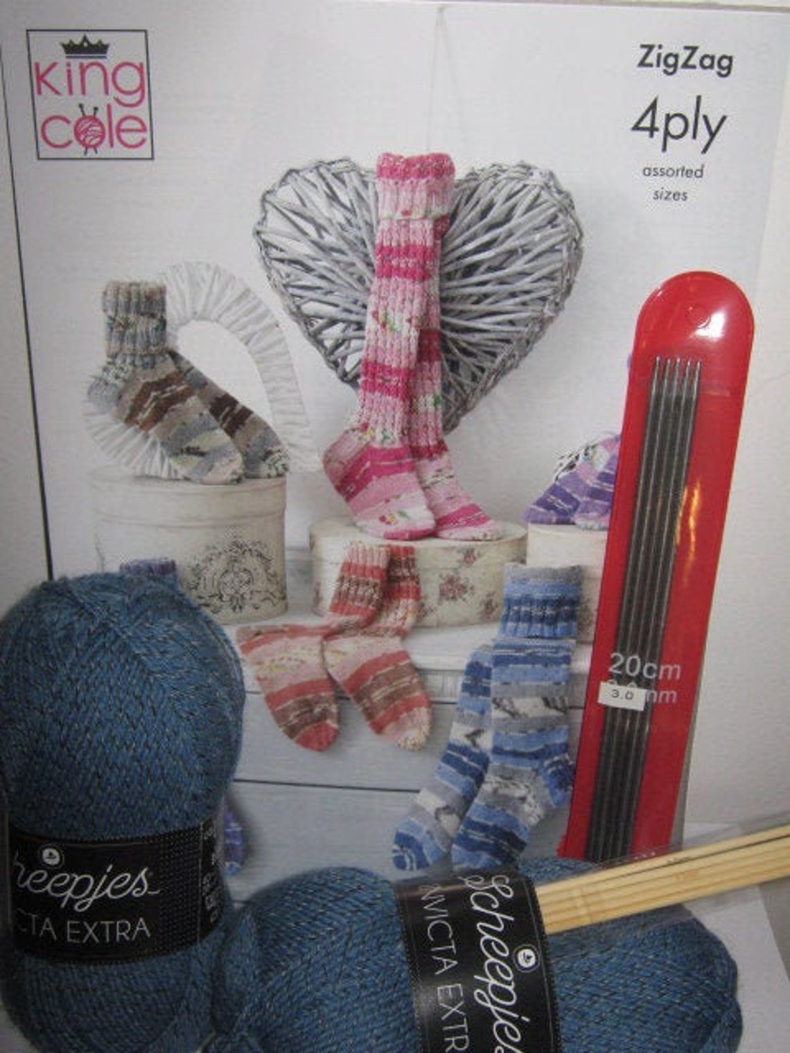SOCK KNITTING KIT 4ply 100GM of Scheepjes Yarns 100gms 5 Etsy UK