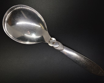 Georg Jensen Cactus Sterling Silver 6-1/8" Cream Soup Spoon No Monogram 