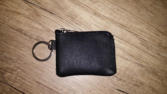 small leather key pouch