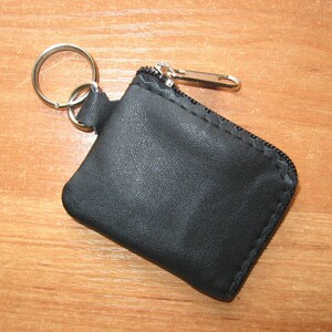 100% Real Genuine Leather Small Keyring Key Pouch Purse Wallet Coins Ring Keychain Various Colours Multicolored Accessories Handmade