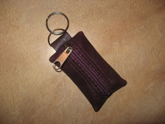 100% Real Genuine Leather Keyring Key Pouch Purse Wallet Coins - Etsy