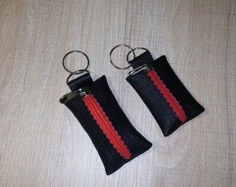 100% Real Genuine Leather Keyring Key Pouch Purse Wallet Coins Money Keychain Accessories Handmade