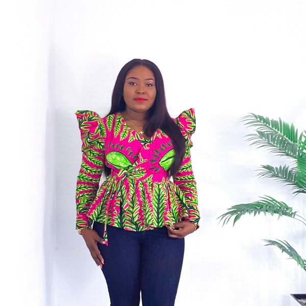 Ankara Peplum Top - Etsy