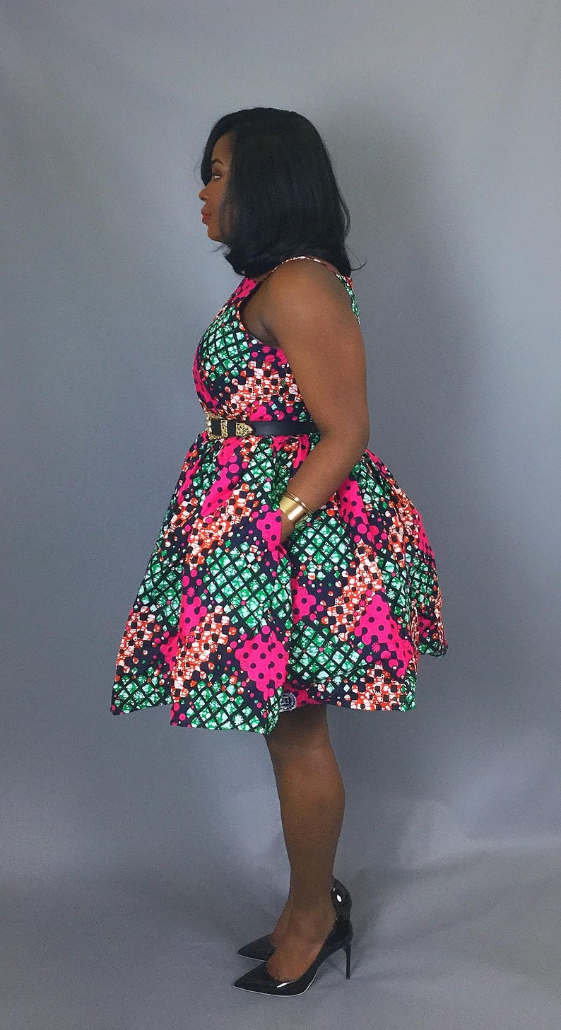 African print cocktail dressAfrican wax print dressesAnkara Etsy