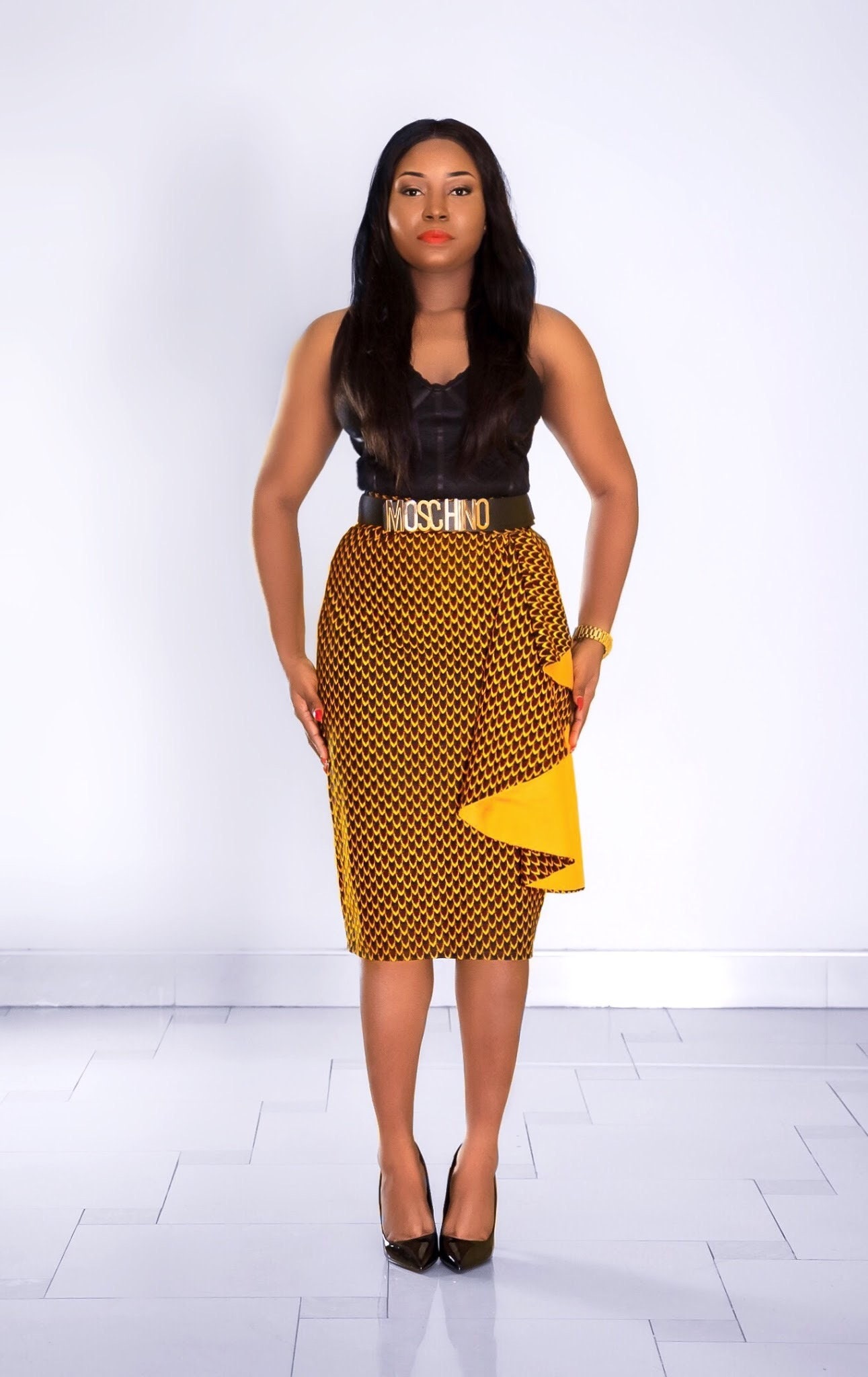 High waisted hot sale pencil skirt 3t