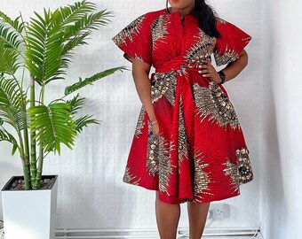 wrap ankara gown