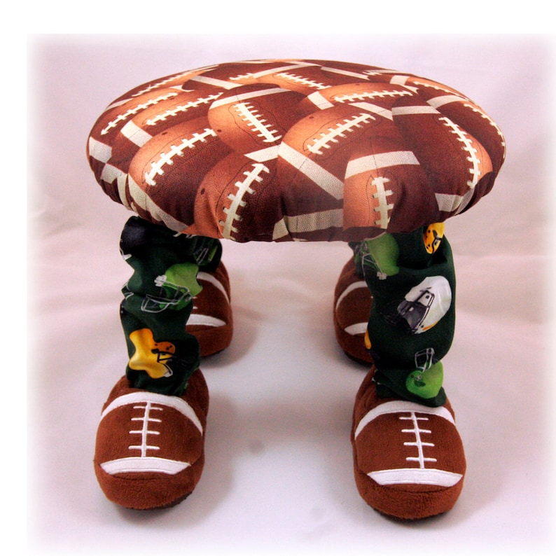 Unique Baby Gift Boy/'s Furniture Handmade Small Footstool Child/'s Chair Children/'s Furniture Nursery Decor Baby Furniture Football