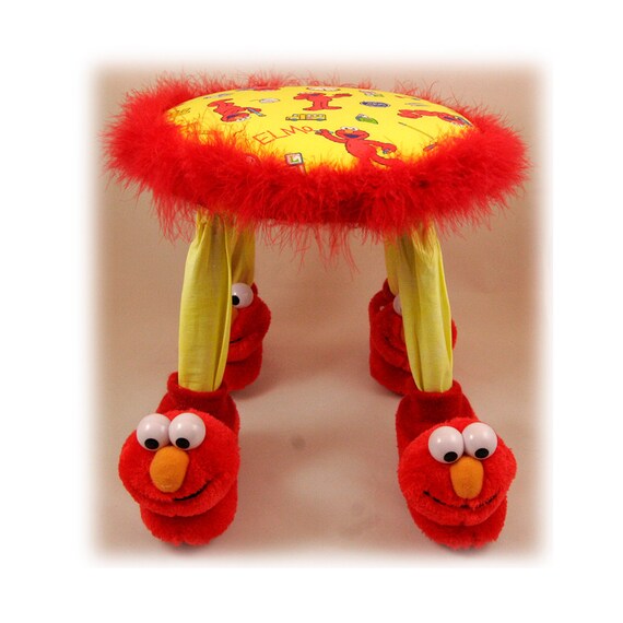 Footstool Small Footstool Children S Furniture Elmo Etsy