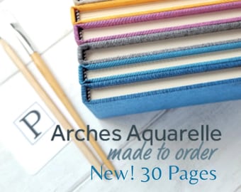 Arches Aquarell Skizzenbuch, 300 g/m², 30 Seiten, Format, Papier, Farbe nach Wahl