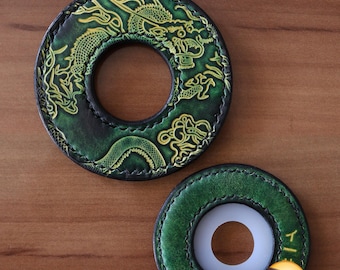 Leather tsuba+tsuba dome set,  bamboo sword guard, shihai tsuba, shihai,kendo,kumdo,kendo tsuba