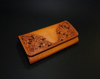 Cartera de cuero - cuero vegetal, cartera, billetera de mujeres, bolsa, bolso, hecho a mano, billetera de mujeres, billetera de damas, billetera de mujeres