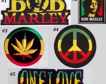 ONE PEOPLE ONE WORLD ONE LOVE Jamacia Rasta Reggae Iron On Patch