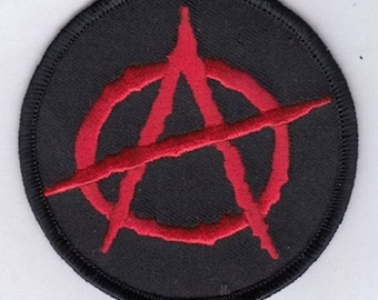 ANARCHY EMBROIDERED IRoN-ON PaTCH 3" inches