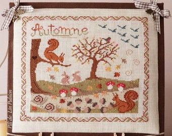PDF Cross stitch chart "Chemin d'Automne" (or "Autumn Path")