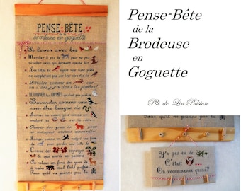 PDF Chart "Pense-Bête de la Brodeuse en Goguette"