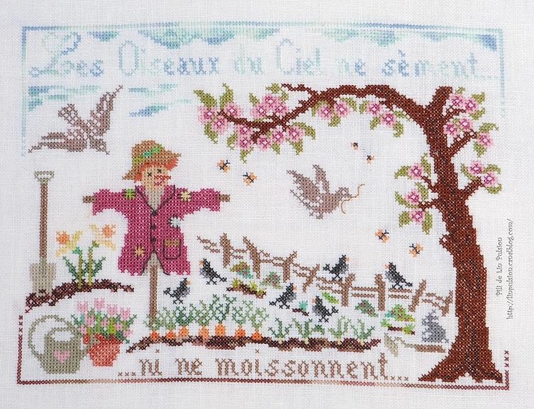 Grille Point De Croix Pdf Les Oiseaux Du Ciel Etsy