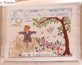 PDF Cross stitch Chart "Les Oiseaux du Ciel... Eté" ("Birds of the Air... Summer")