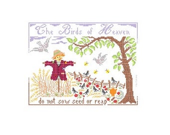 PDF Cross stitch Chart "The Birds of Heaven... Summer"