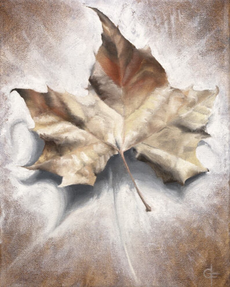 Leaf Art Print Botanical Wall Art Print of My Leaf Painting Etsy