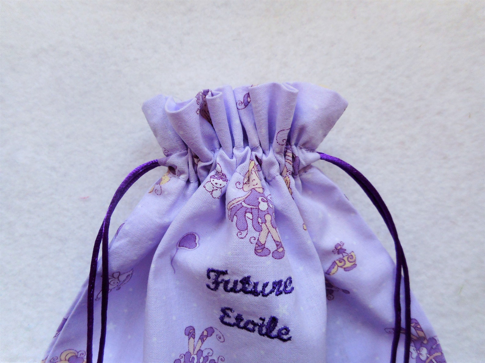 girls dance bag storage pouch purple ballerina danseuses dancer reusable bag ballet shoes bag cotton bag dance school bag made i
