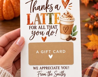 Thanksgiving Gift Card Holder, Fall Appreciation Card,  Editable, Digital Download