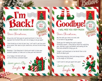 Elf Arrival Letter, I'm Back, Goodbye Bundle Digital Download