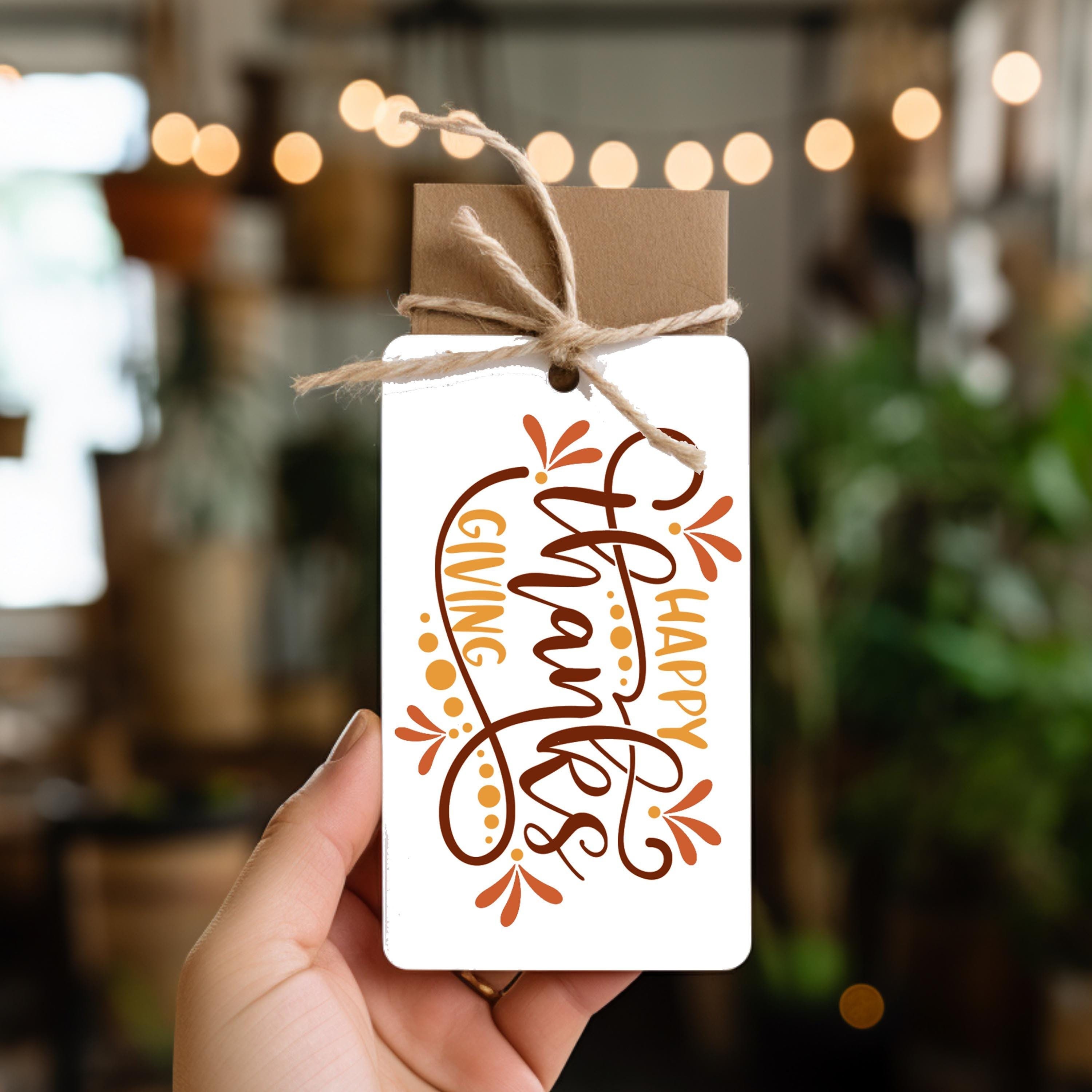 Thanksgiving Appreciation Tag, Giving Thanks Gift Tag, Editable Thanksgiving Treat Label, Digital Instant Download