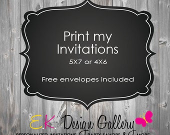 Printing Service - Affordable HIgh Quality Invitation Prints With Free Envelope