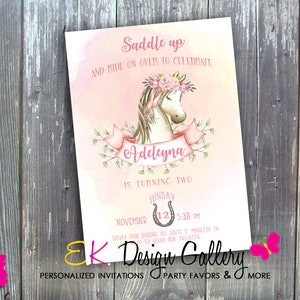 Pony Birthday Invitation Horse Birthday Party Invite Pony Birthday Theme Party Invitation Printable Digital Download Invitation