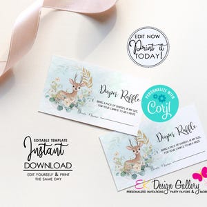 Karta losowania pieluszek Baby Deer Bilet losowania pieluszek Baby Shower Deer Bilet losowania pieluszek Baby Shower Bilet losowania pieluszek Baby Shower Natychmiastowe pobranie