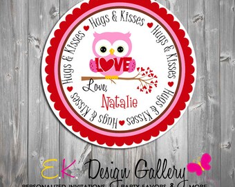 Valentine's Day Treat Tag, Valentine Favors Gift Tags, Valentine Stickers, Digital Gift Tags, Personalized Favor Tags,  DIY