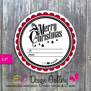 Merry Christmas Party Favors Printable Holiday Favor Gift Tags Stickers Christmas Candy Labels Instant Download