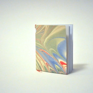 Small Notebook - Marbled Paper, Upcycled, Unlined