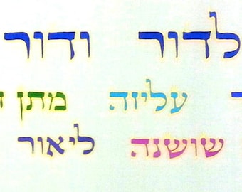 Hand Painted Silk Tallit, Israeli Wildflower Design, Kosher Tzitzit