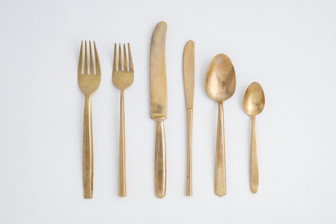 Gold Cutlery for Hire Weddings & Events Etsy
