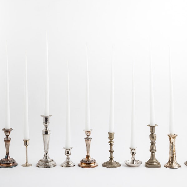 Tarnished Candlesticks for HIRE. Tableware for HIRE