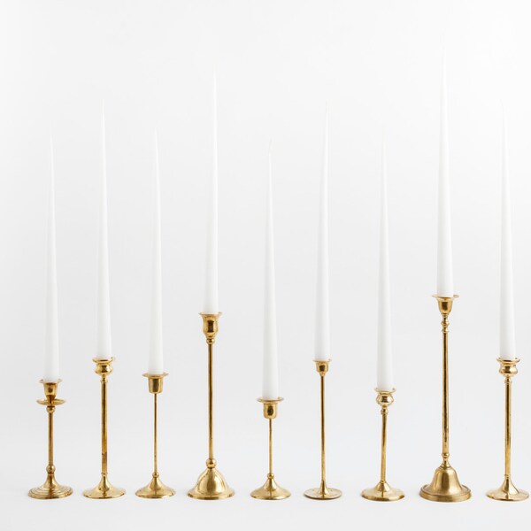 Brass Candlesticks for HIRE. Tableware for HIRE