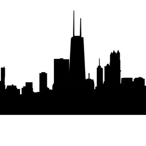 Arquivo vetorial de silhueta do horizonte de Chicago