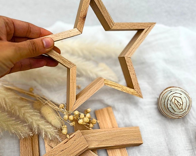 100 Holzsterne Zum Basteln - Gemischt 1,5-4 Cm Für Weihnachtsdeko