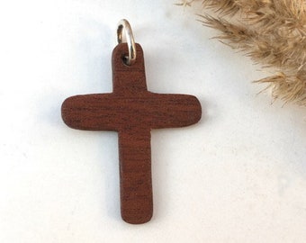 Kettenanhänger Kreuz, Holzkreuz, christilicher Schmuck, Anhänger Holz, Weihnachtsgeschenk