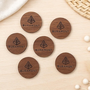 50 personalisierte Holzanhänger 25 o. 42mm, Logo Holzanhänger, gravierte Anhänger Holz, Tags Holz, Holzbuttons, Hang-Tags, Anhänger mit Name