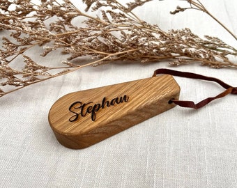 Personalized wooden bottle opener