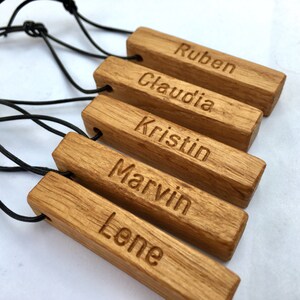 Keychain personalized, keychain wood, wood engraving, keychain with name, Christmas gift image 5